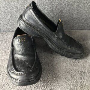 Timberland Mens Saluto Loafers Shoes Black Leather Slip-On Arch Support 8.5